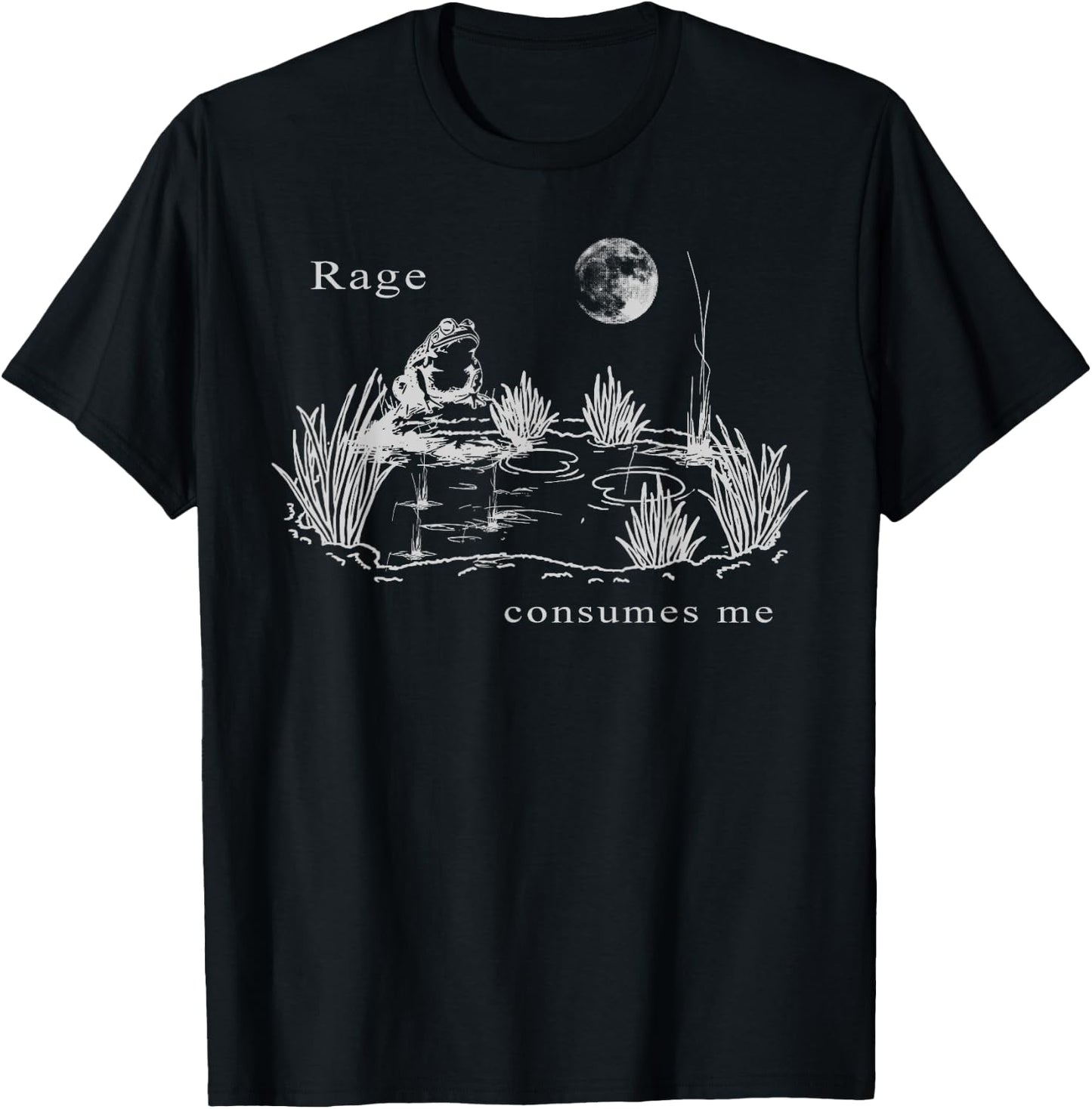 rage consumes me frog funny Vintage Frog nature T-Shirt - T-Shirt | Black