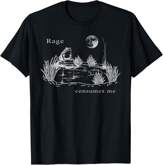 rage consumes me frog funny Vintage Frog nature T-Shirt - T-Shirt | Black