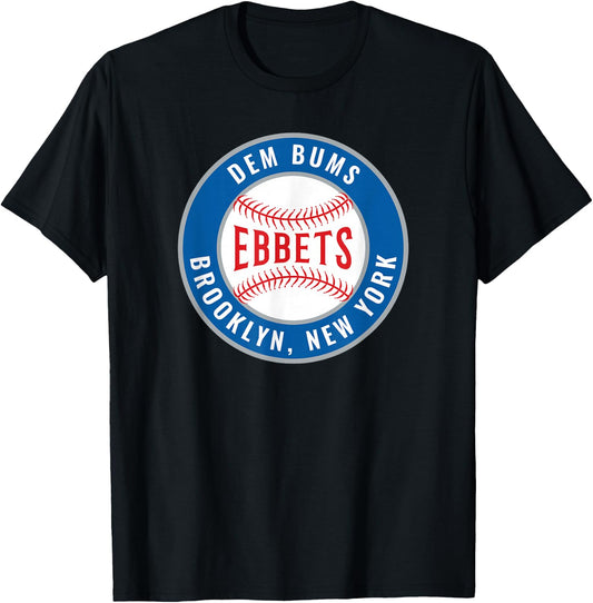 Retro Baseball Apparel Ebbets Field Brooklyn New York T-Shirt - T-Shirt | Black