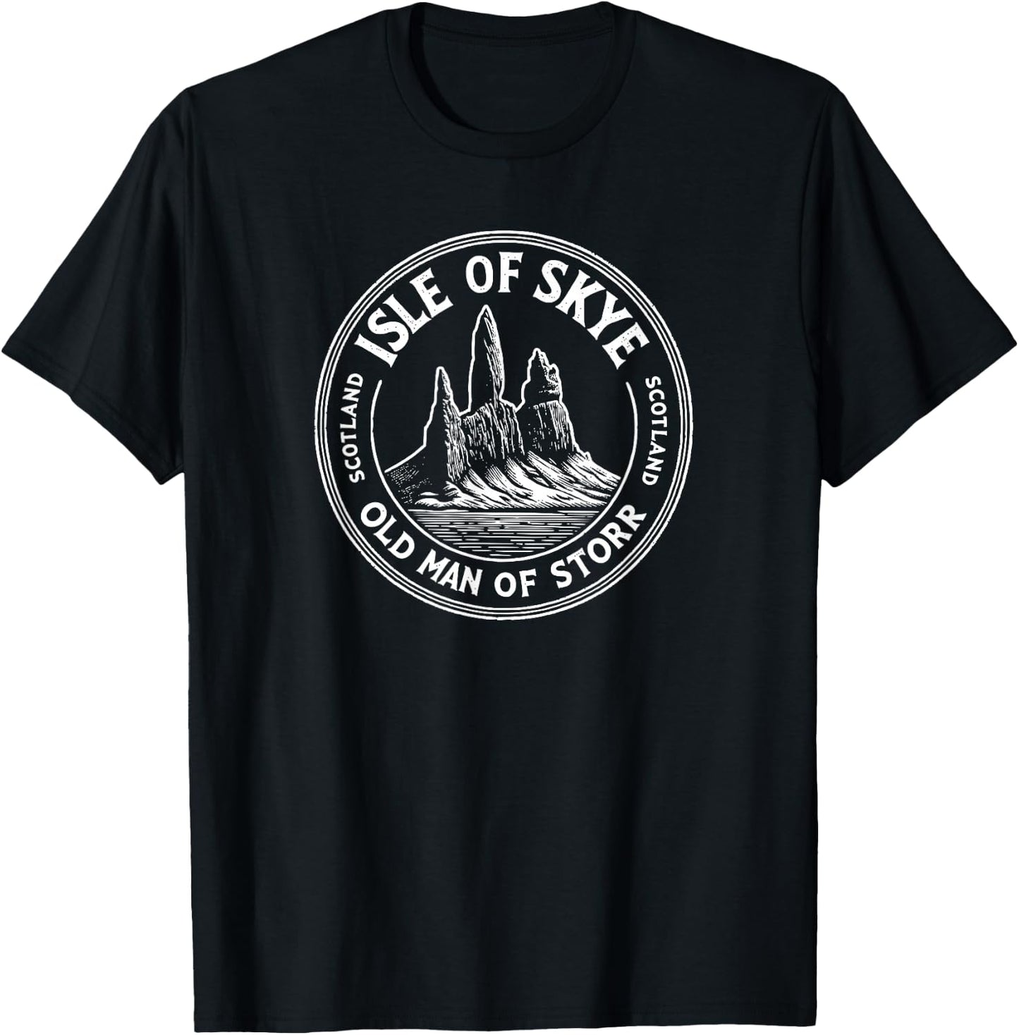 Isle of Skye Scotland Old Man of Storr Formation T-Shirt - T-Shirt | Black