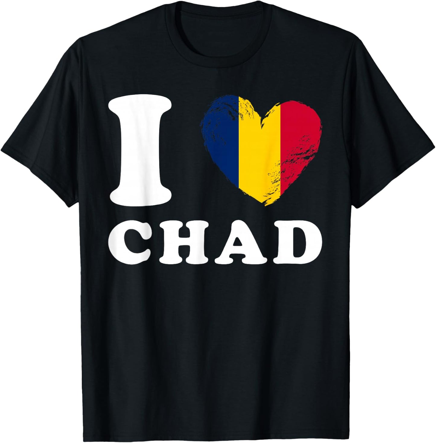 I Love Chad - Heart Flag Chad T-Shirt - T-Shirt | Black