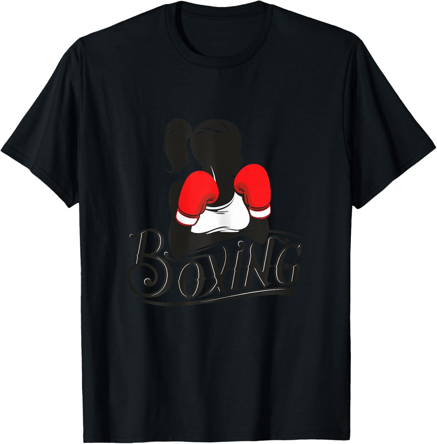 Female Cardio Boxing Apparel, Women's Boxing Fitness T-Shirt - T-Shirt | Black