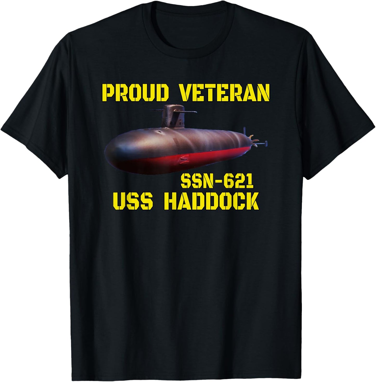 USS Haddock SSN-621 Submarine Veterans Day Father Grandpa T-Shirt - T-Shirt | Black