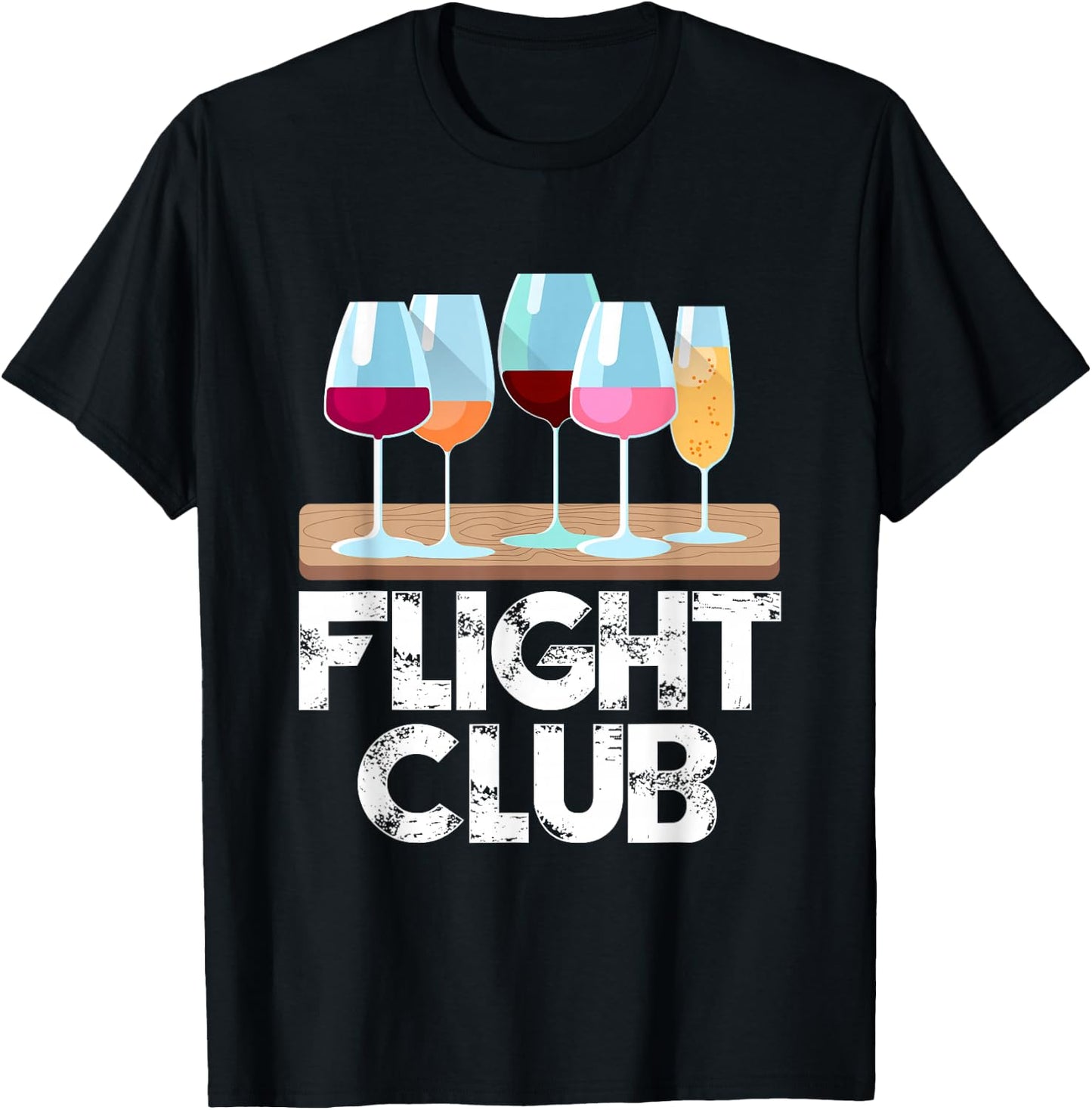 Flight Wine Club FOMO Wine Tasting Sample rose red white T-Shirt - T-Shirt | Black