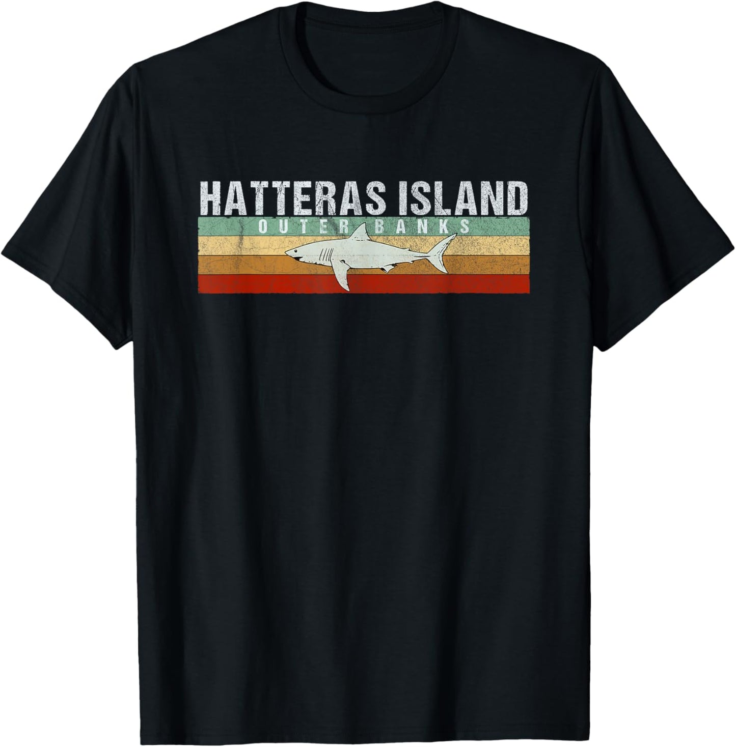 Hatteras Island Shark T Shirt / Hatteras Island Outer Banks T-Shirt - T-Shirt | Black