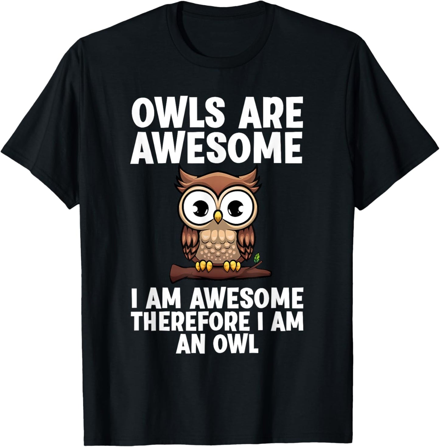 Funny Owl Design Women Night Owl Animal Owl Lover T-Shirt - T-Shirt | Black