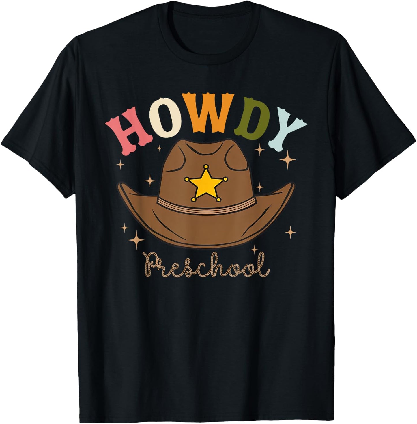 Preschool Teacher Rodeo Country Western Howdy Preschool Women T-Shirt - T-Shirt | Black