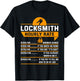 Funny Locksmith Hourly Rate Apparel For Locksmiths T-Shirt - T-Shirt | Black