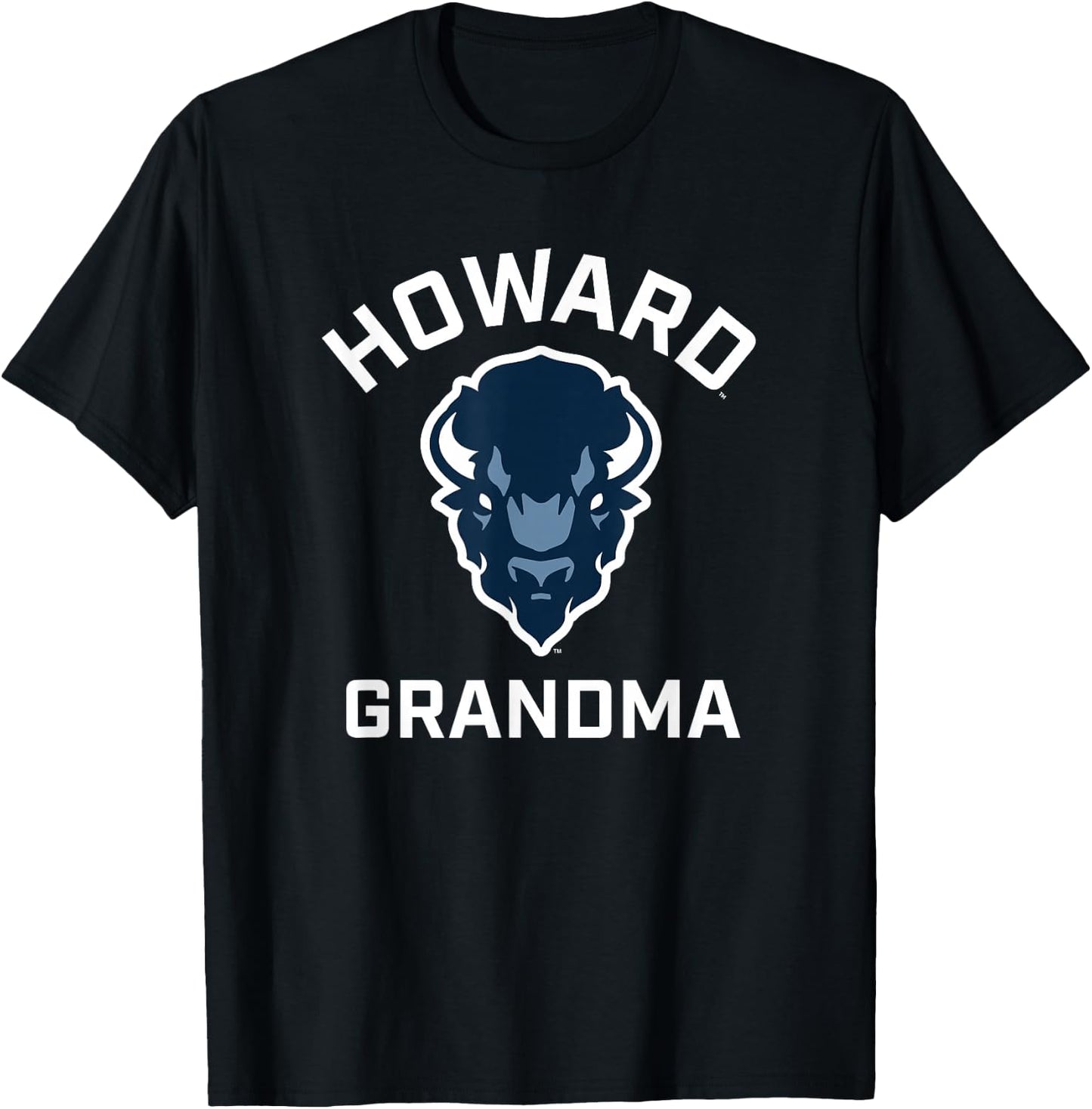 Howard University Bison Arched Grandma T-Shirt - T-Shirt | Black