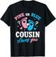 Pink Or Blue Cousin Loves You Gender Reveal Kids Girl Boy T-Shirt - T-Shirt | Black