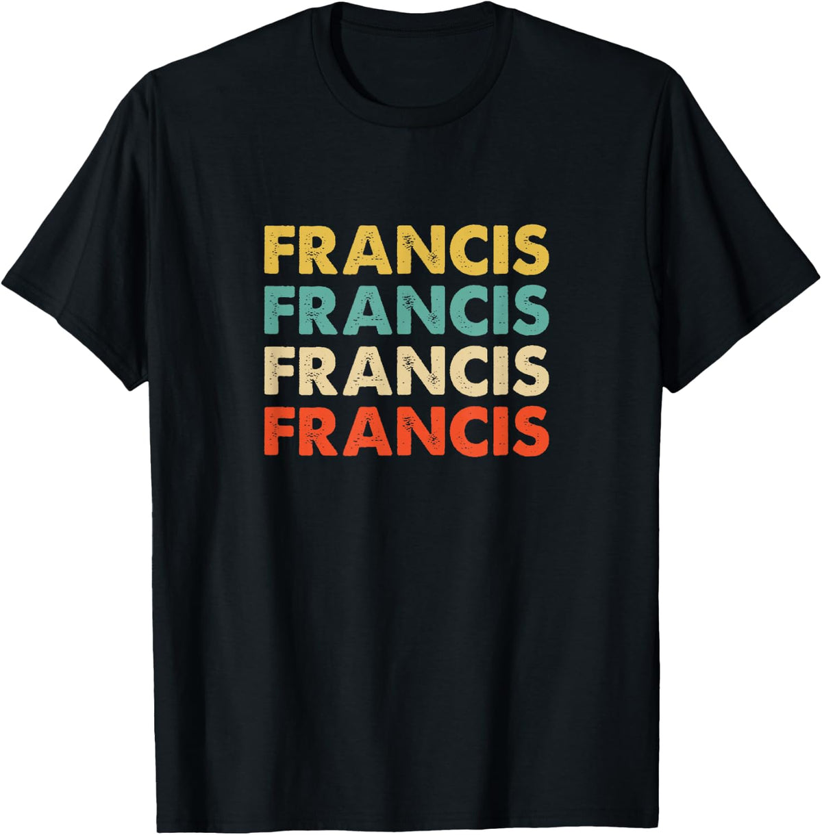 Francis Name Shirts & Gifts -Adults Personalized Classic Black Short Sleeve Small T-Shirt - T-Shirt | Black