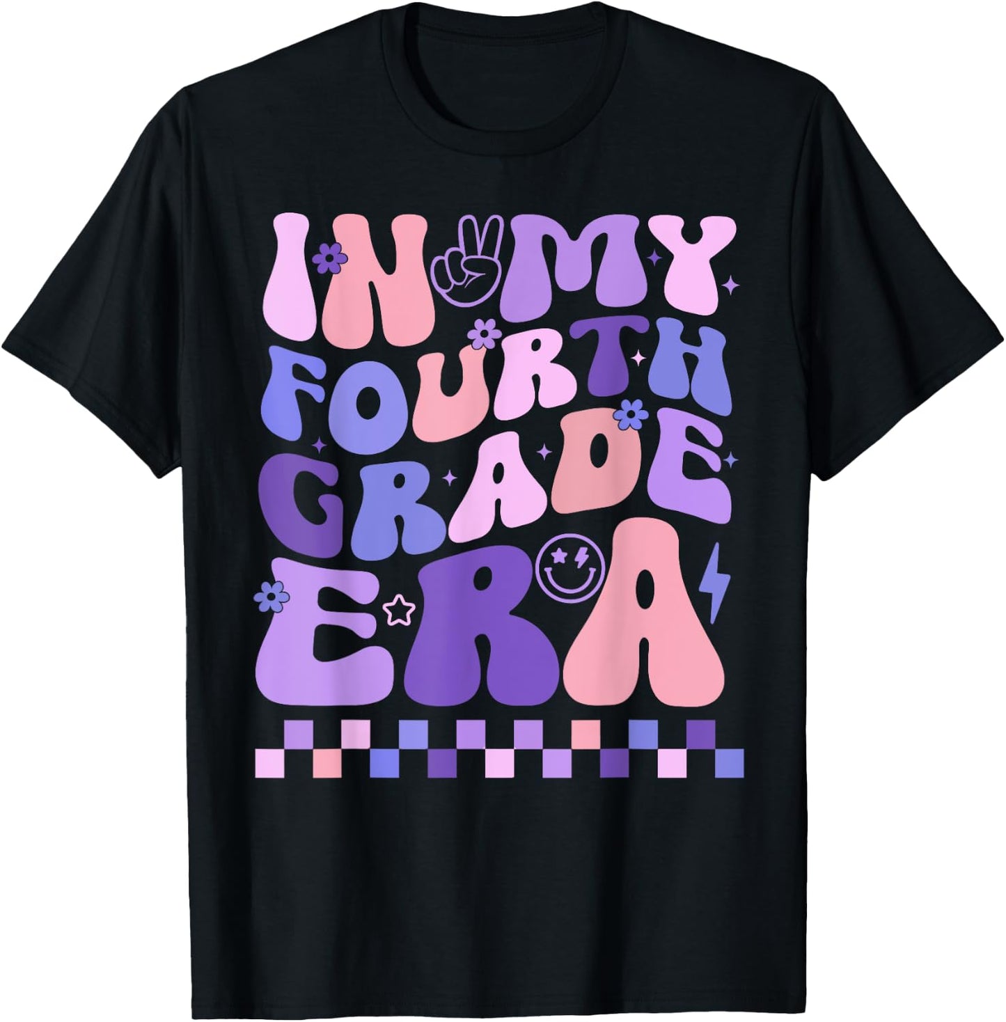 In My Fourth Grade Era 4th Grade Teacher Student Boy Girl T-Shirt - T-Shirt | Black