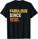 Retro Fabulous Since 1930 Funny 96th Birthday T-Shirt - T-Shirt | Black