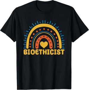 Cute Bioethicist Boho Rainbow Medical Ethicist Bioethics T-Shirt - T-Shirt | Black