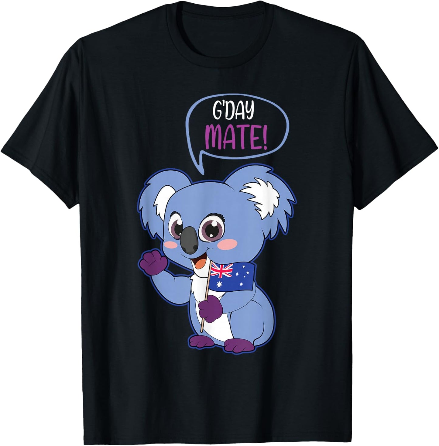 G'Day Mate Koala Australia Day Australian Australia T-Shirt - T-Shirt | Black