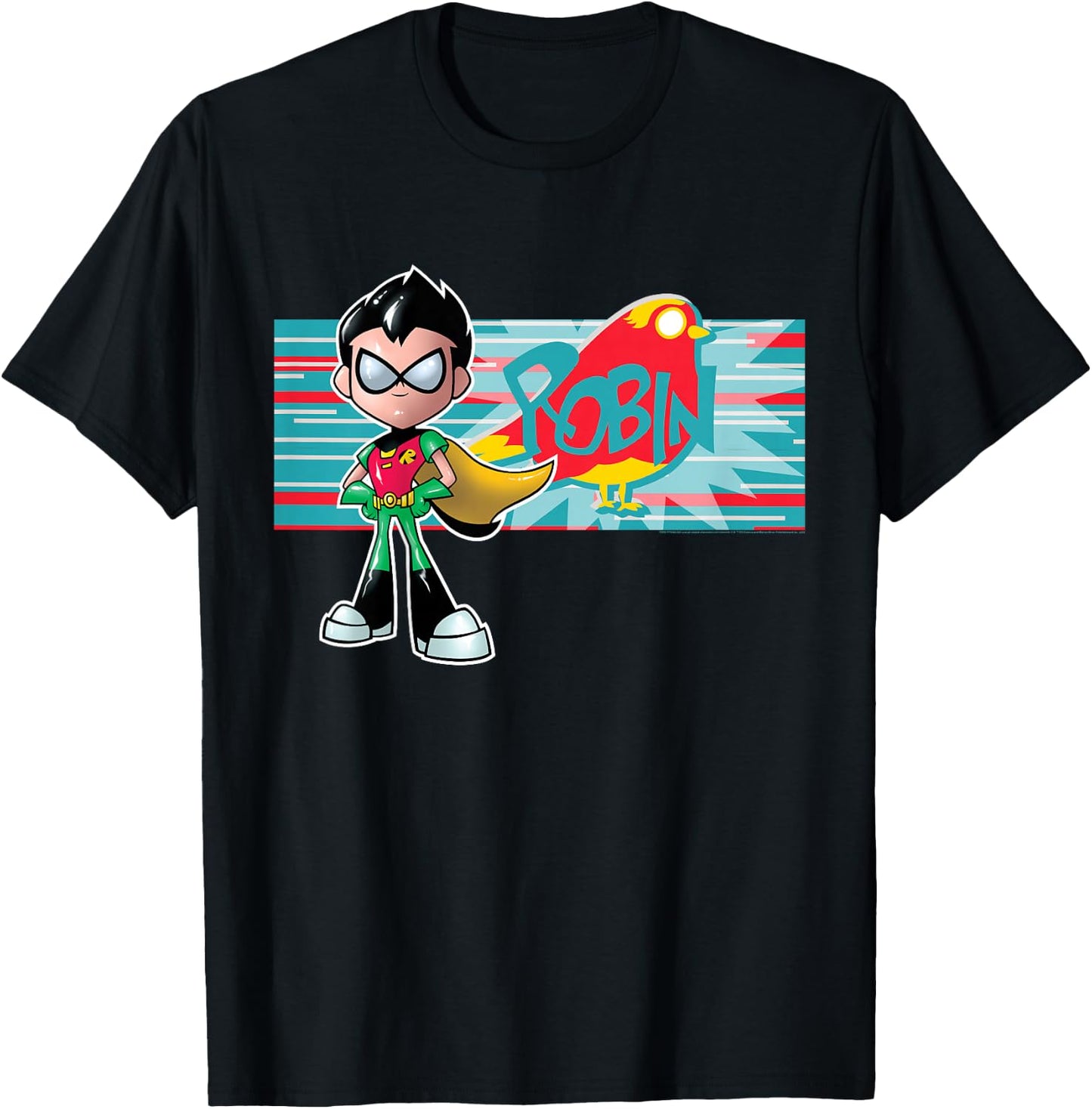 Kids DC Comics Teen Titans Go! Robin Character Panel T-Shirt - T-Shirt | Black