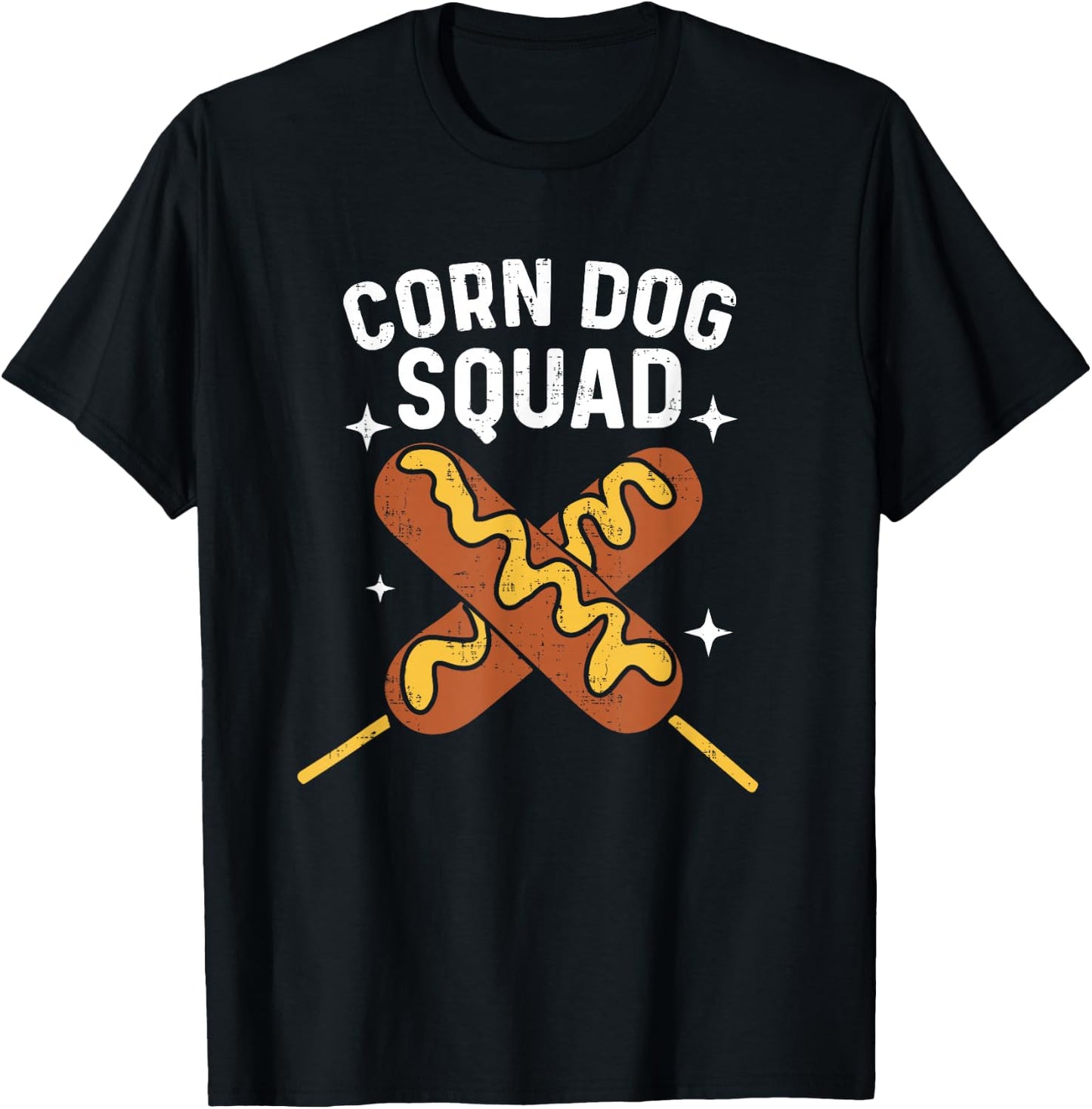 Cute Corn Dog Squad Stick Dogs Corndog Men Women T-Shirt - T-Shirt | Black