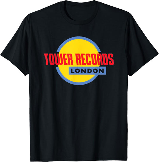 Tower Record London Music Retro Vintage T-Shirt - T-Shirt | Black