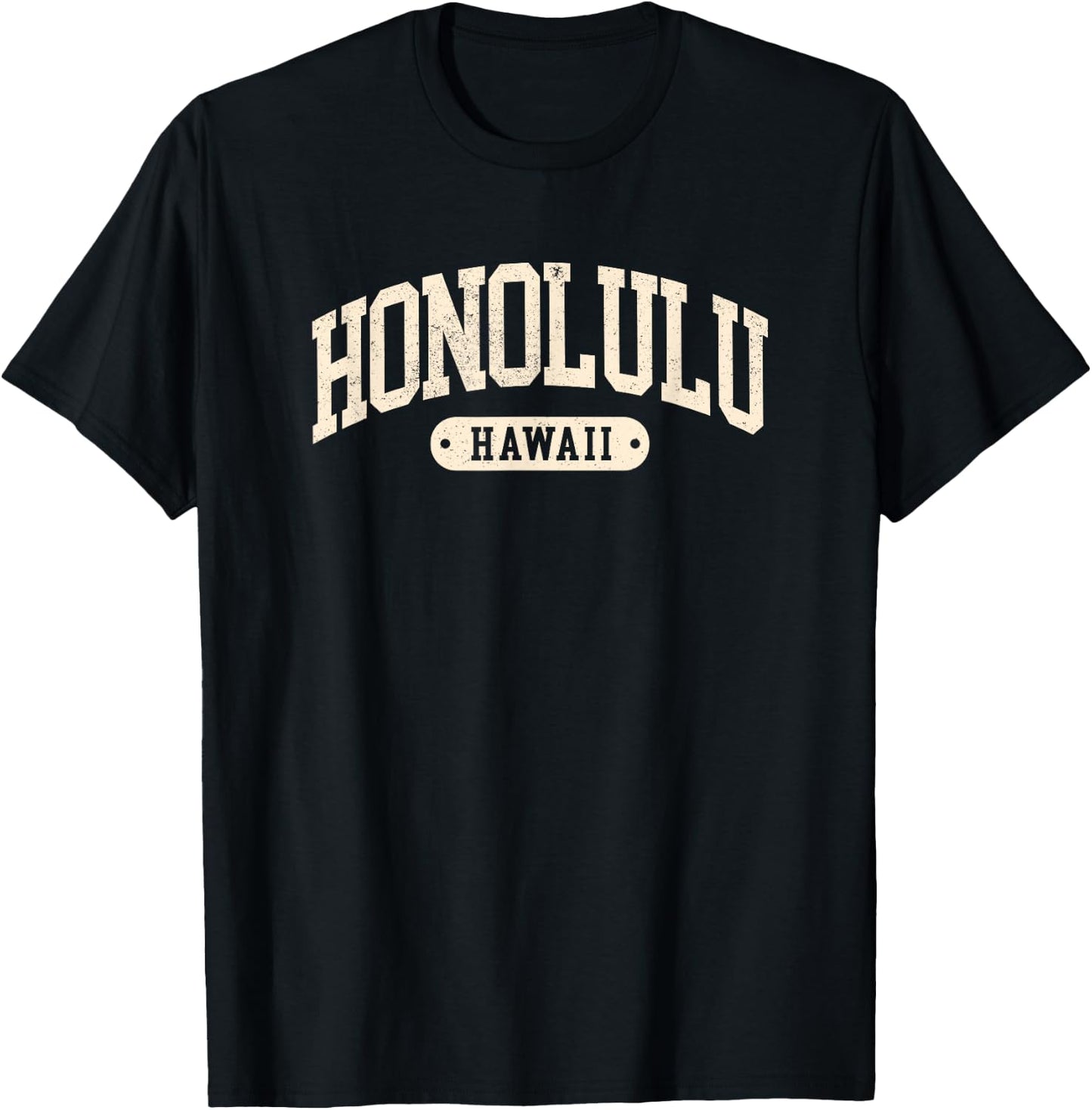 Vintage Honolulu Hawaii Retro Throwback Souvenir T-Shirt - T-Shirt | Black