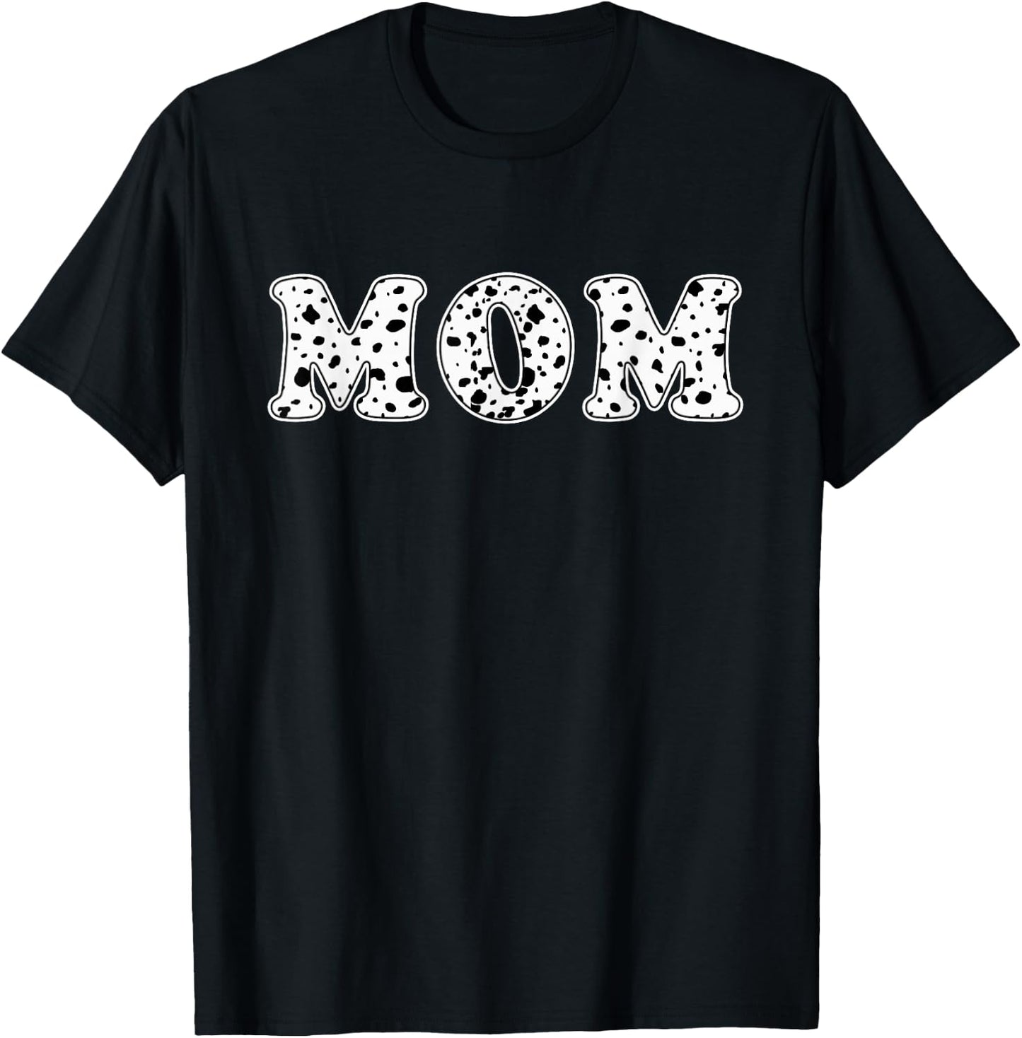 Dalmatian Mom Dalmatian Spots Print Matching Birthday T-Shirt - T-Shirt | Black