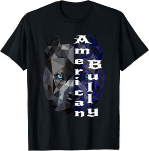 American Bully Copper Ears Polygon Picture American Bully T-Shirt - T-Shirt | Black