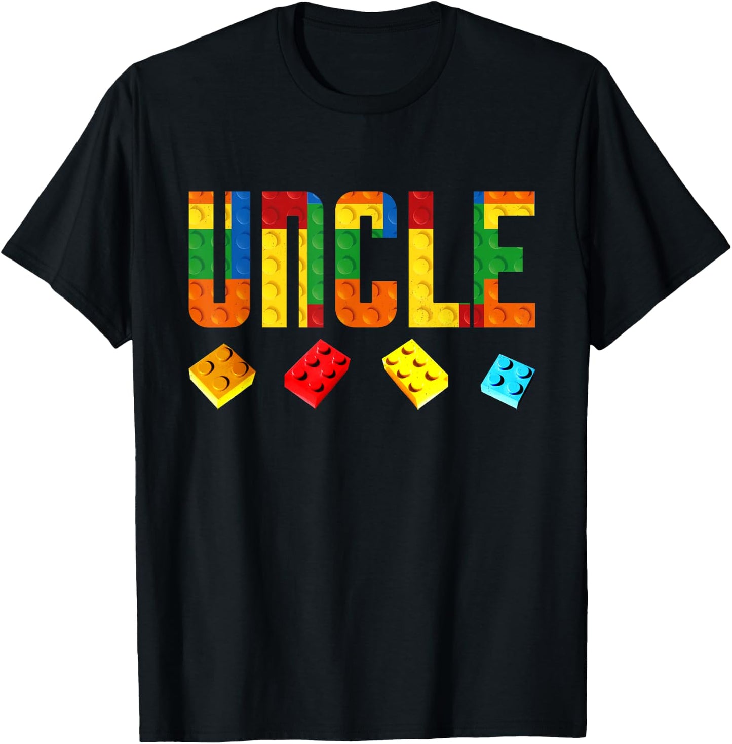 Uncle Master Builder Building Blocks Birthday Family Men T-Shirt - T-Shirt | Black