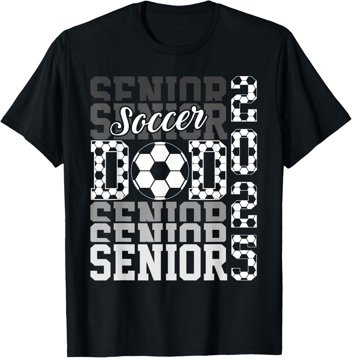 Soccer senior dad class of 2025 senior dad graduation gifts T-Shirt - T-Shirt | Black