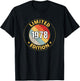1978 Birthday T-Shirt - T-Shirt | Black