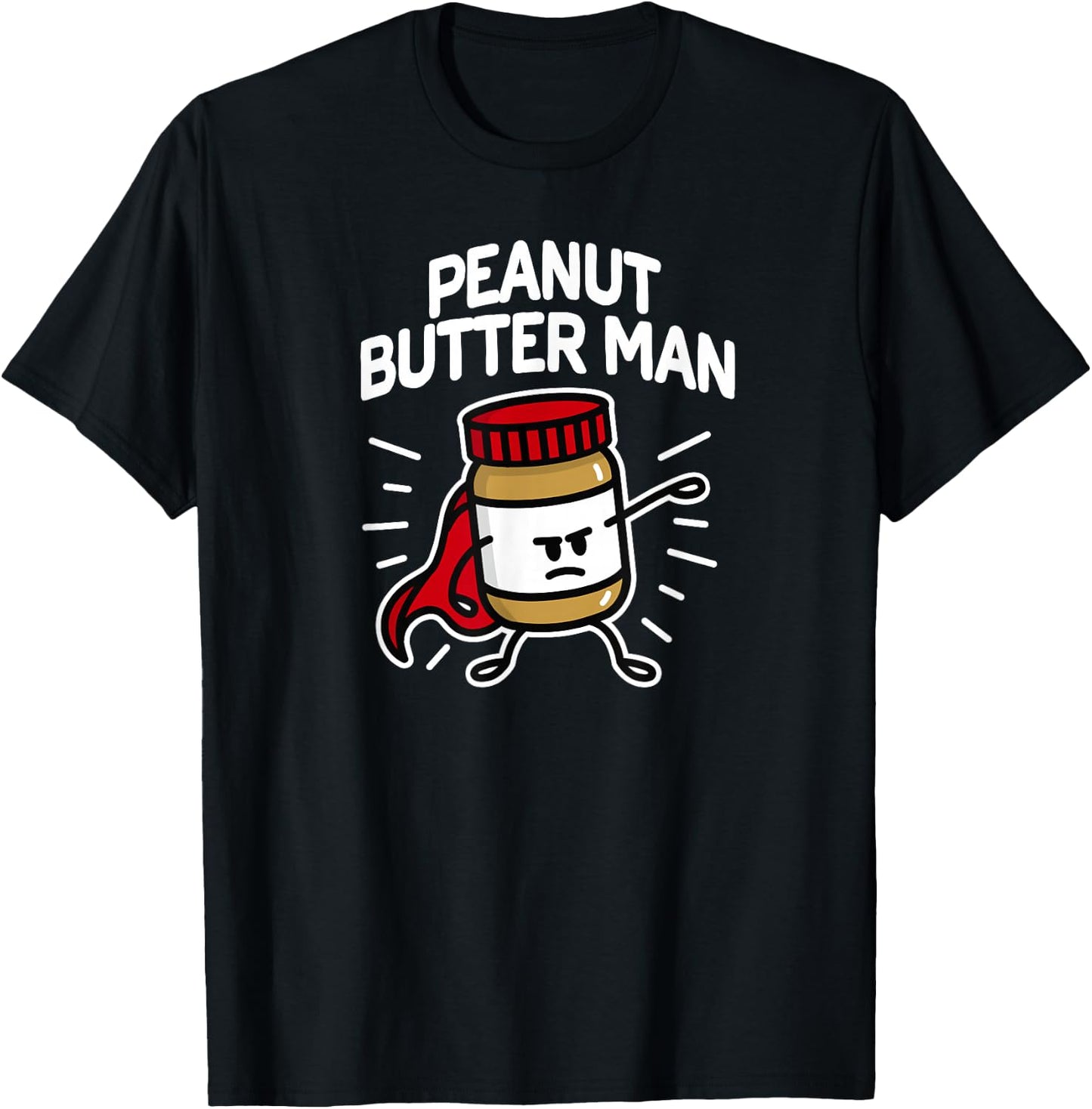 Peanut Butter Man Peanut Butter Peanut Cream Superhero T-Shirt - T-Shirt | Black