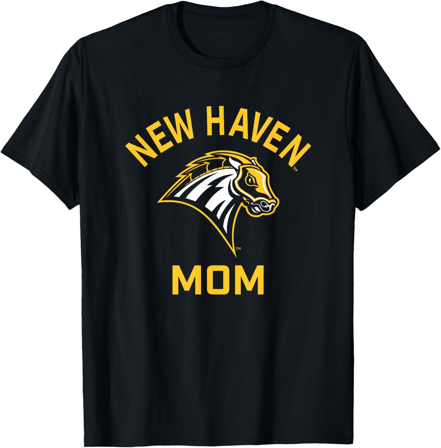 University of New Haven UNH Chargers Arched Mom T-Shirt - T-Shirt | Black