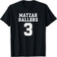 Matzah Ballers Number 3 Funny Jersey Sport Style Jewish Food T-Shirt - T-Shirt | Black