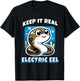 Keep It Real Electric Eel Funny Pun Animal Boys Girls Kids T-Shirt - T-Shirt | Black