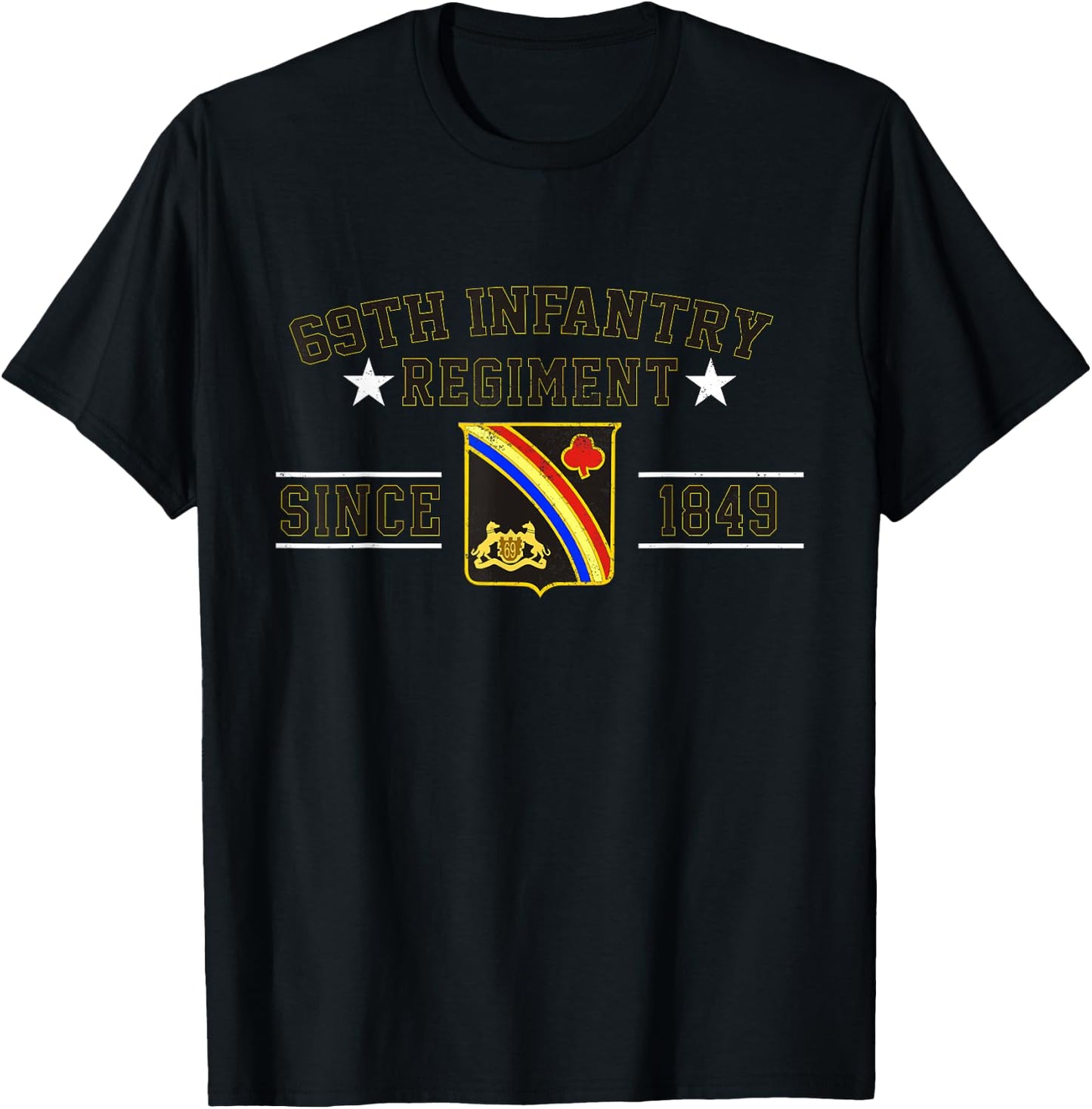 69th Infantry Regiment Veteran Military Father Day Christmas T-Shirt - T-Shirt | Black