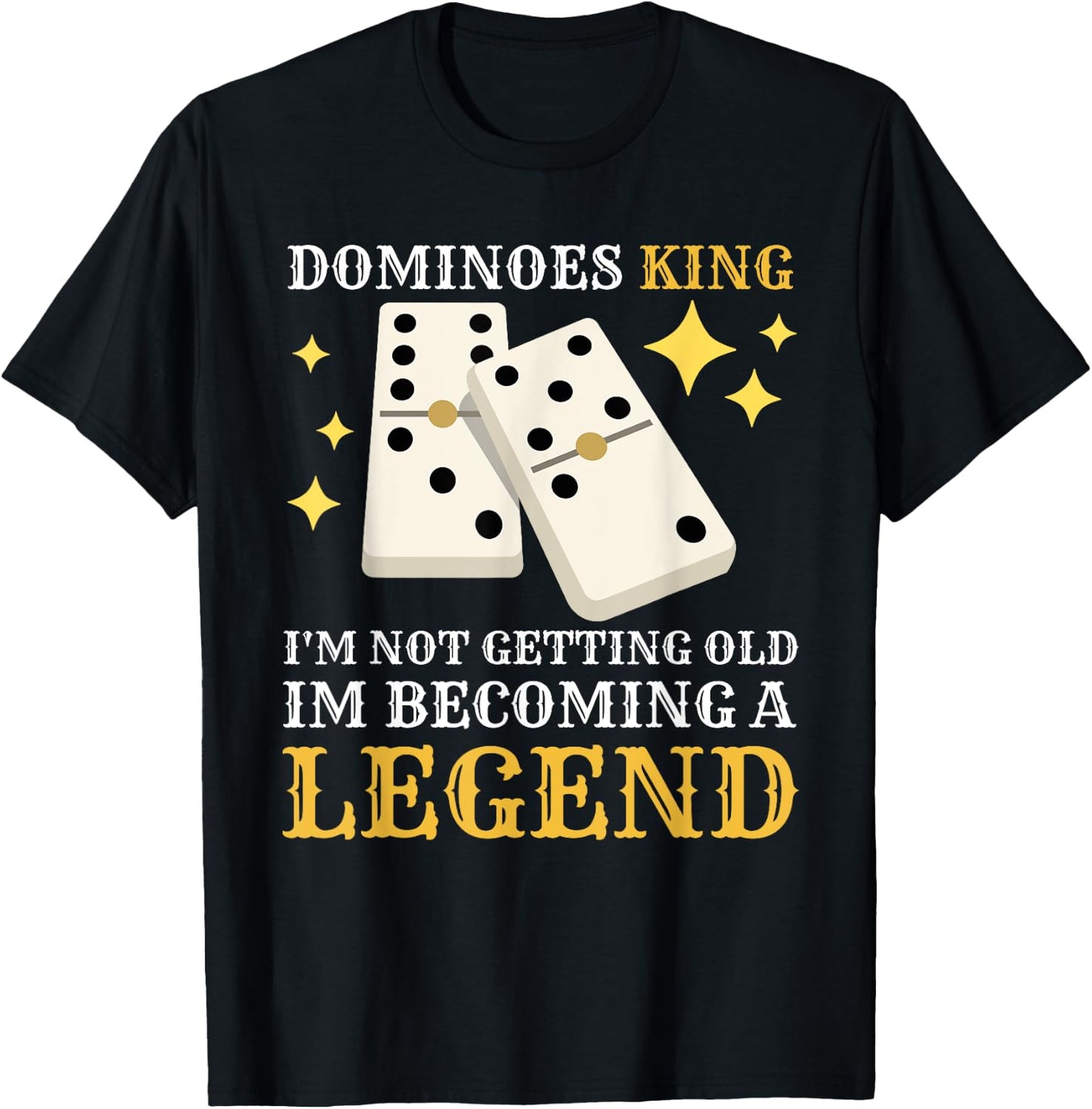 Dominoes King Domino Player Dominoes Lover T-Shirt - T-Shirt | Black