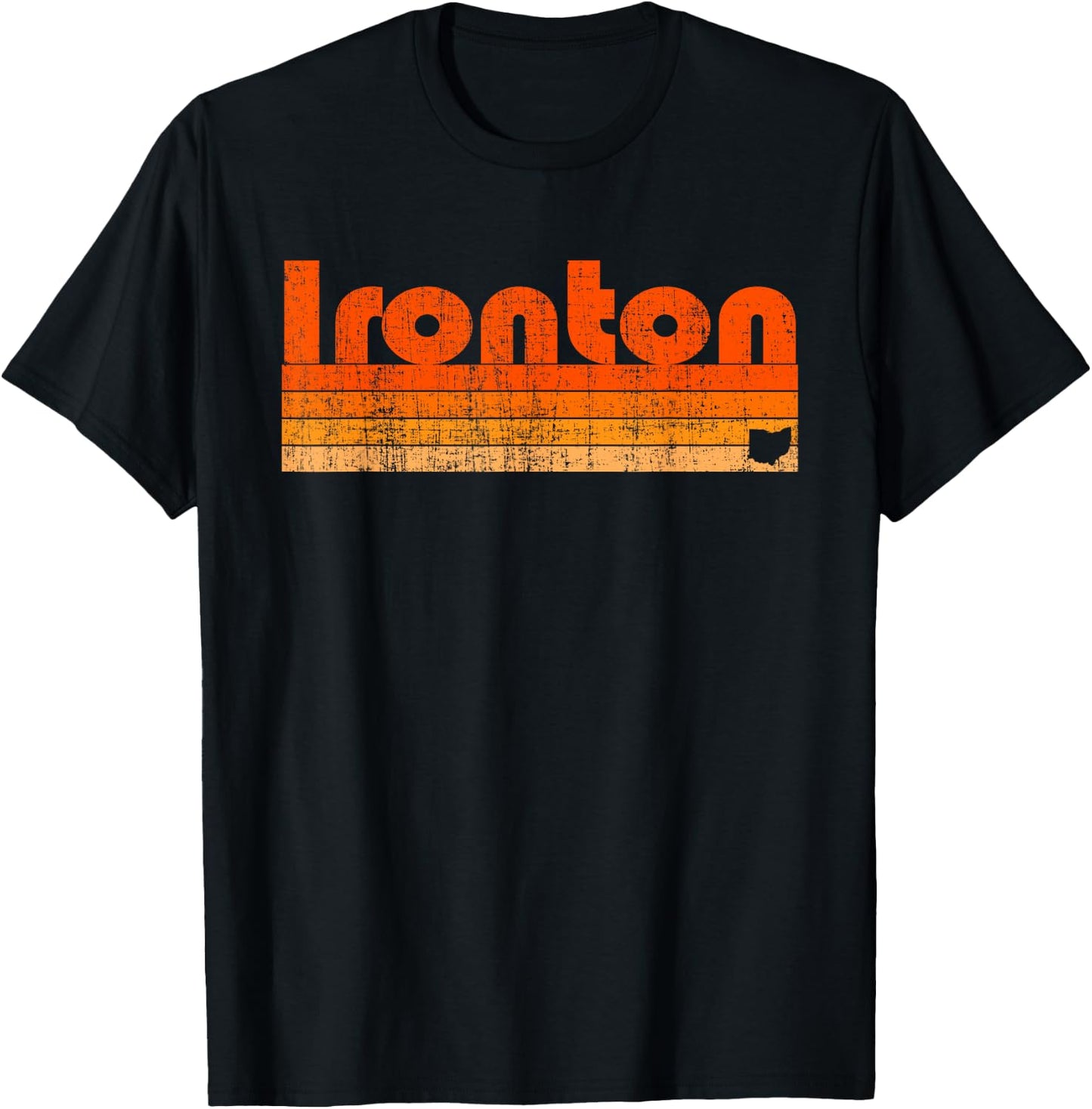 Ironton, Ohio Retro 80s Style T-Shirt - T-Shirt | Black