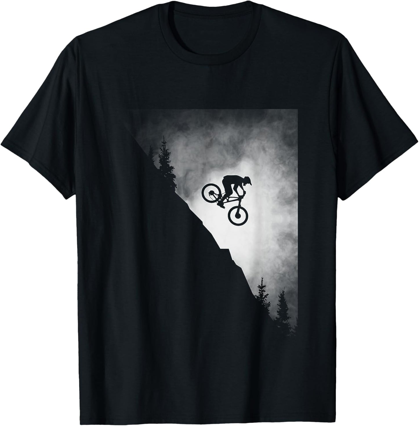 BASBO -Adults Mountain Bike Graphic , Black, Small T-Shirt - T-Shirt | Black