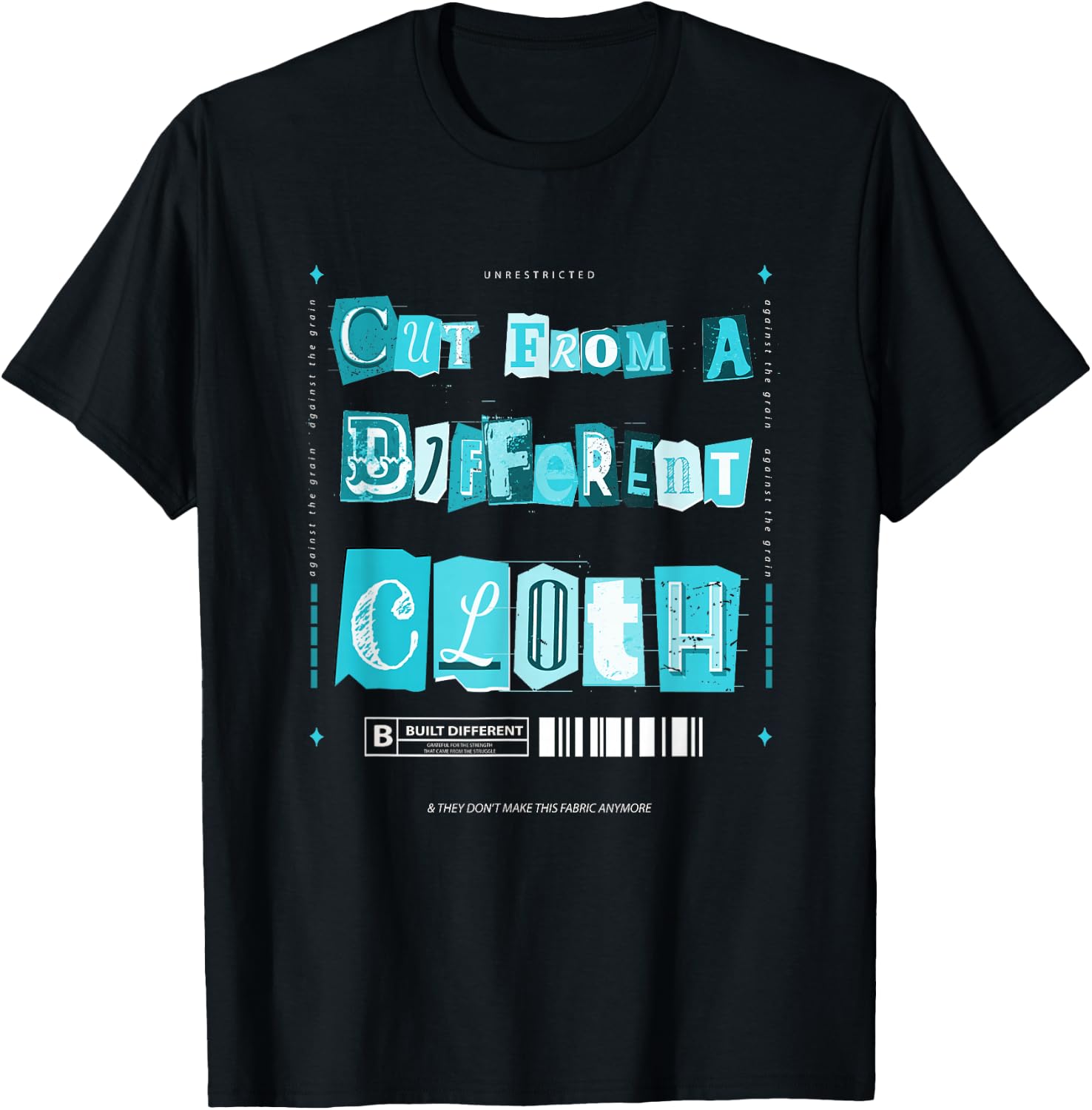 Turquoise Cut from A Different Cloth Turquoise Graphic T-Shirt - T-Shirt | Black