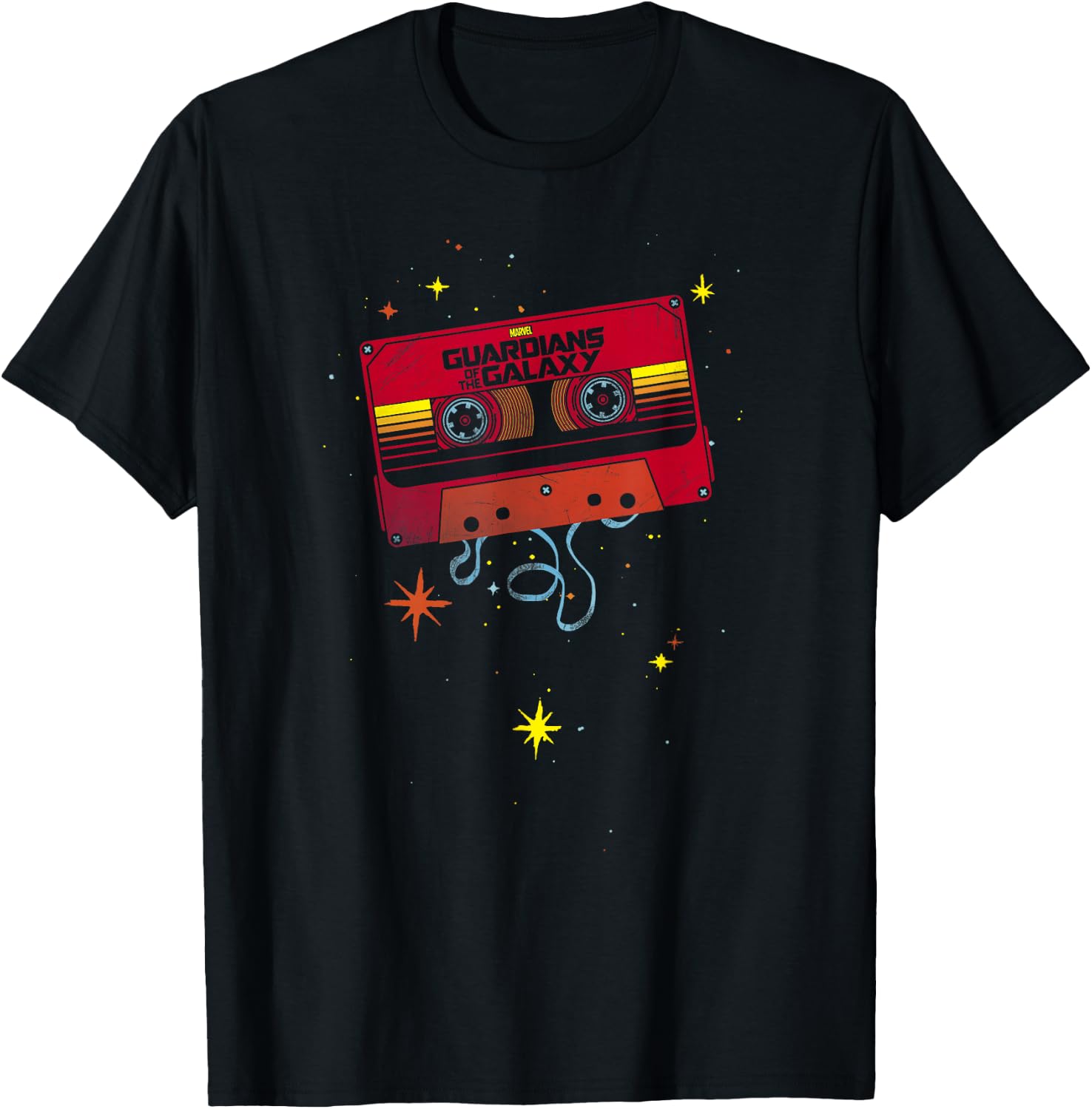 Marvel Guardians of The Galaxy Awesome Mix Tape Logo Small T-Shirt - T-Shirt | Black