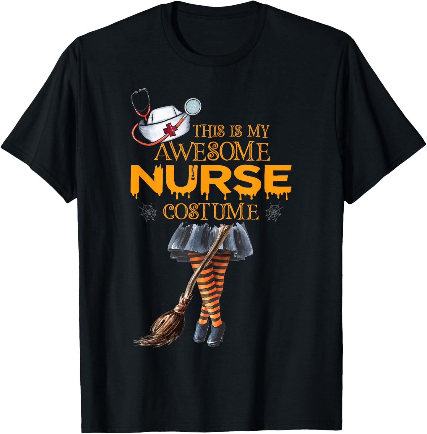 This is my Awesome Halloween Nurse Costume Nurse T-Shirt - T-Shirt | Black
