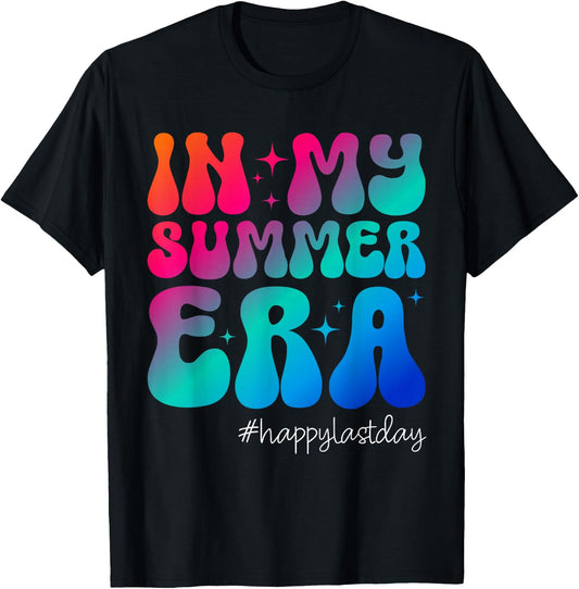Happy Last Day of School In My Summer Era Teacher Kids T-Shirt - T-Shirt | Black