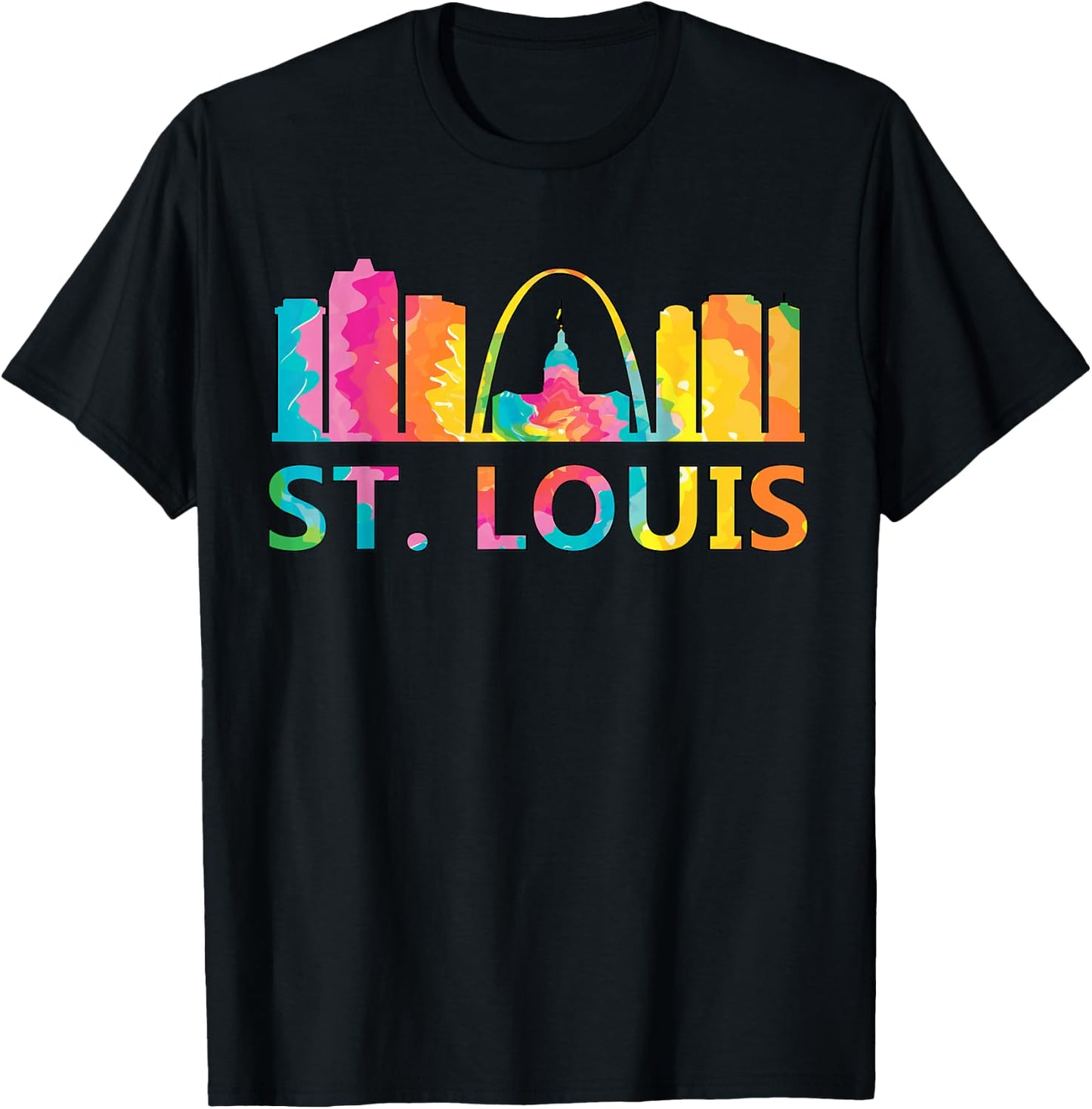 St Louis Kids St Louis USA American Tie Dye T-Shirt - T-Shirt | Black