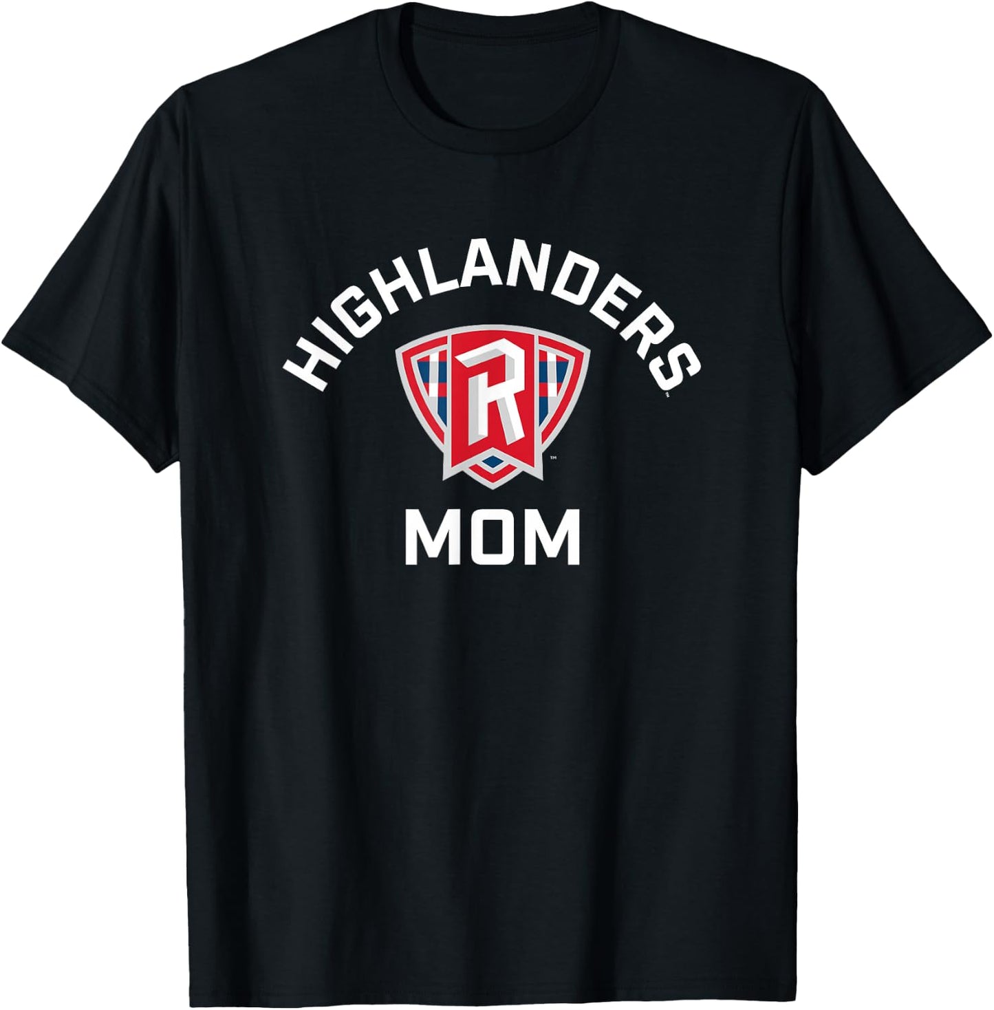 Radford University Highlanders Arched Mom T-Shirt - T-Shirt | Black