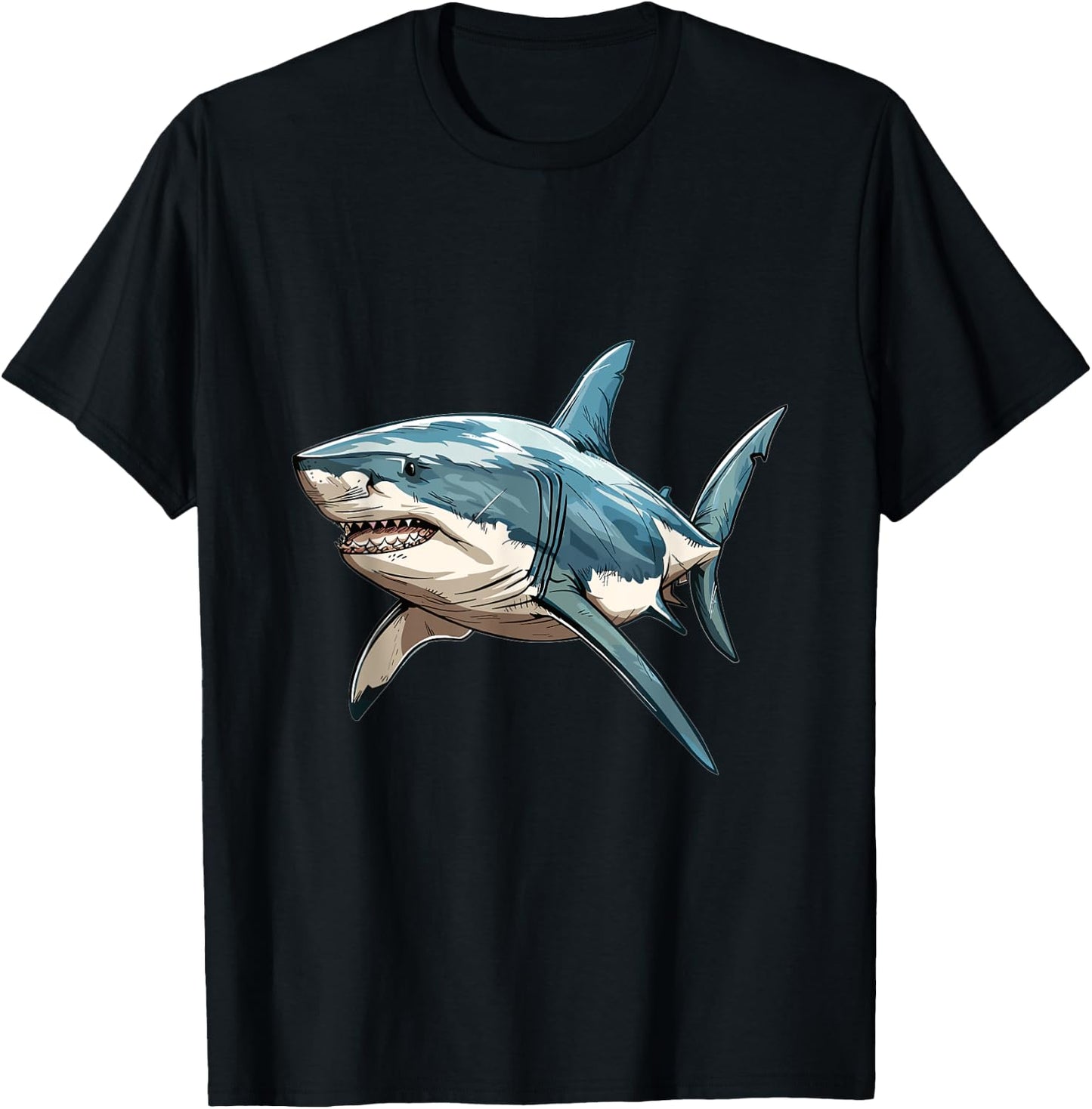Shark Shark Lover Graphic T-Shirt - T-Shirt | Black
