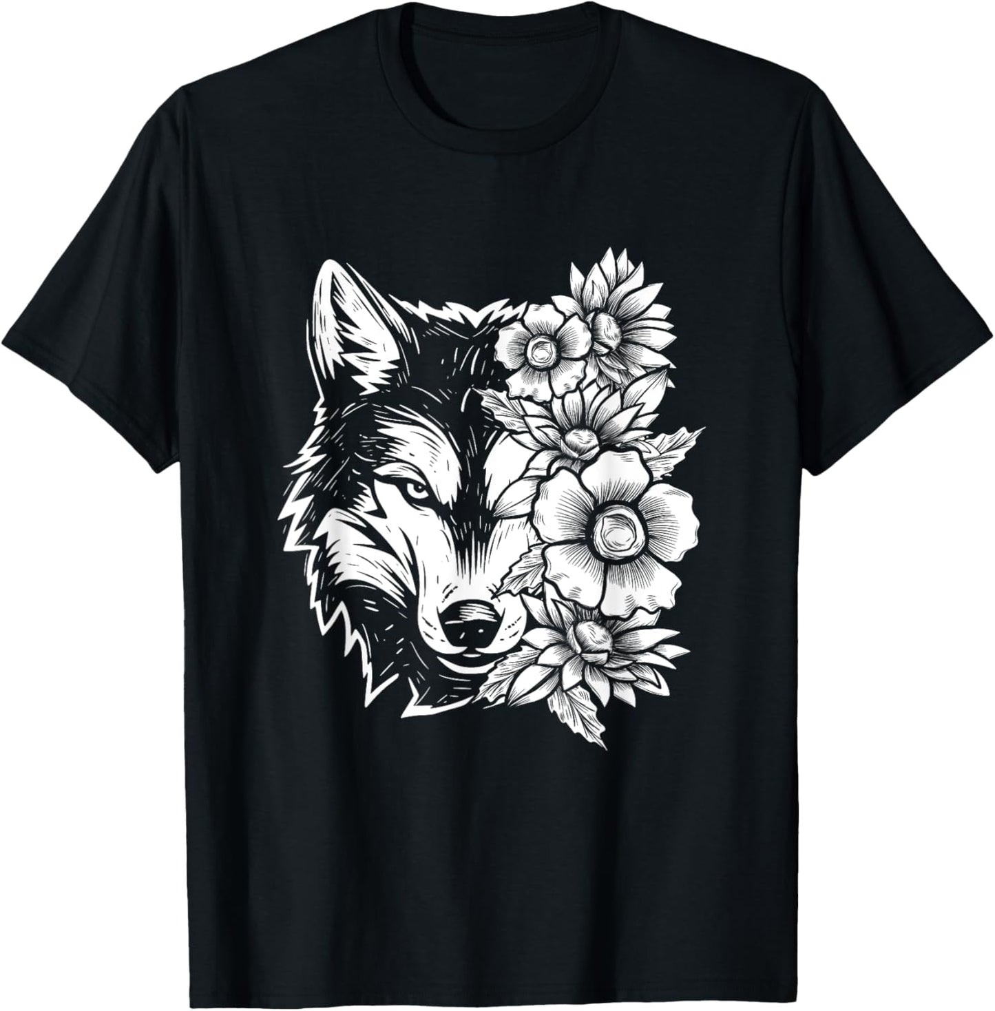 Wolf Lover Wildlife Lover Nature Enthusiast Outdoors T-Shirt - T-Shirt | Black