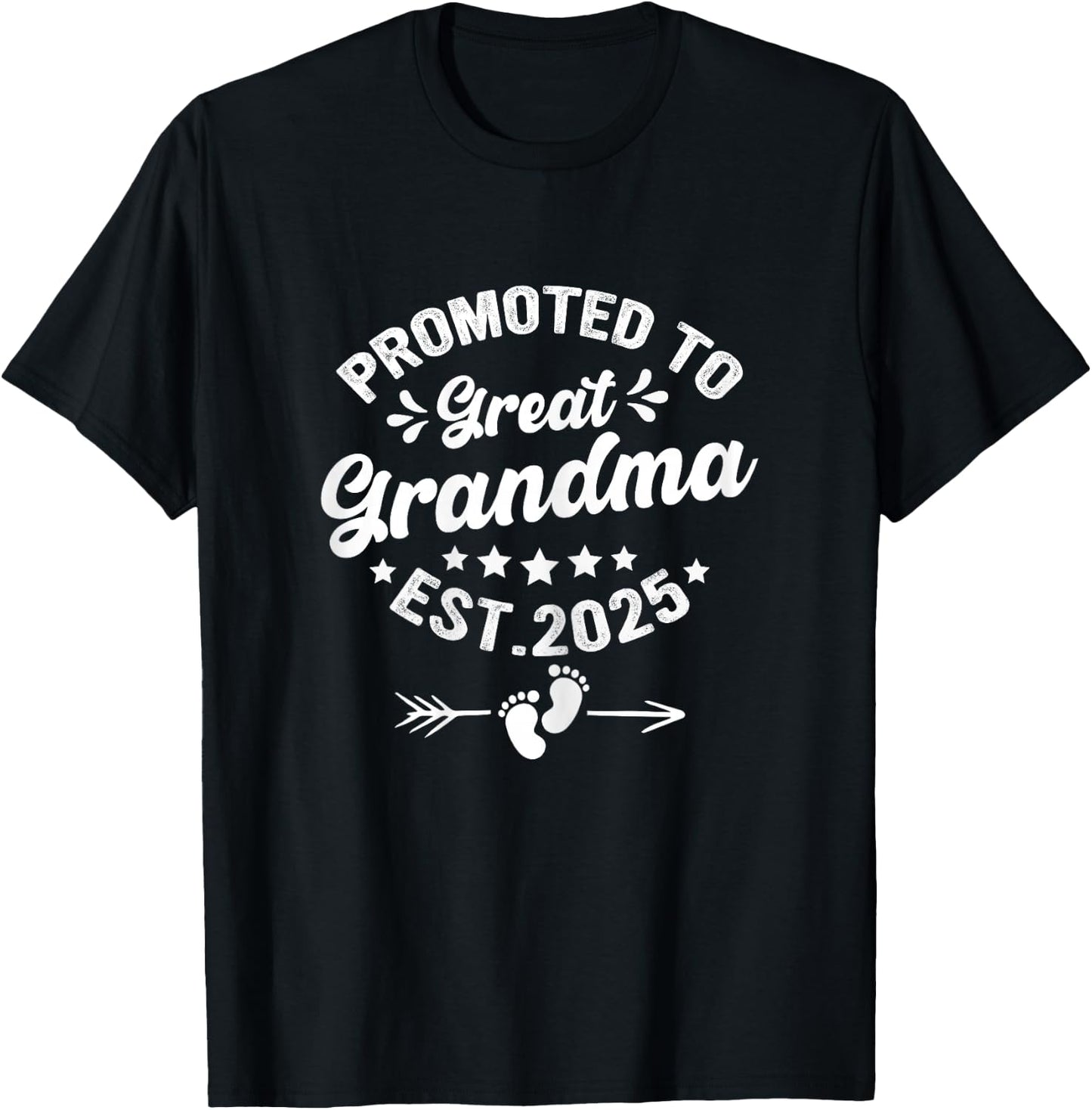 SOMMAS PREGNANCY ANNOUNCEMENT Promoted to Great Grandma 2025, Soon to Be Great Grandmother , Female X-Small, Black T-Shirt - T-Shirt | Black
