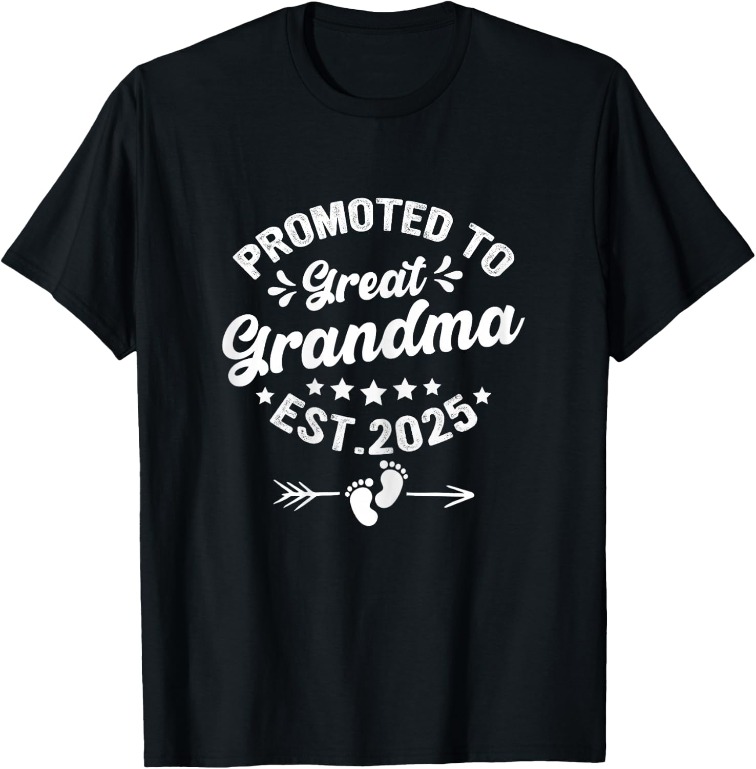 SOMMAS PREGNANCY ANNOUNCEMENT Promoted to Great Grandma 2025, Soon to Be Great Grandmother , Female X-Small, Black T-Shirt - T-Shirt | Black