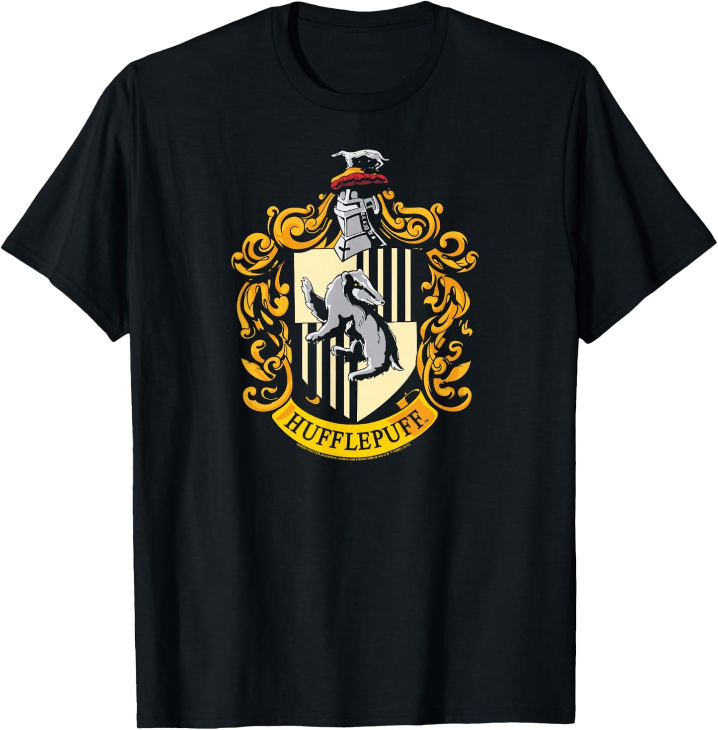 Harry Potter Hufflepuff House Crest T-Shirt - T-Shirt | Black