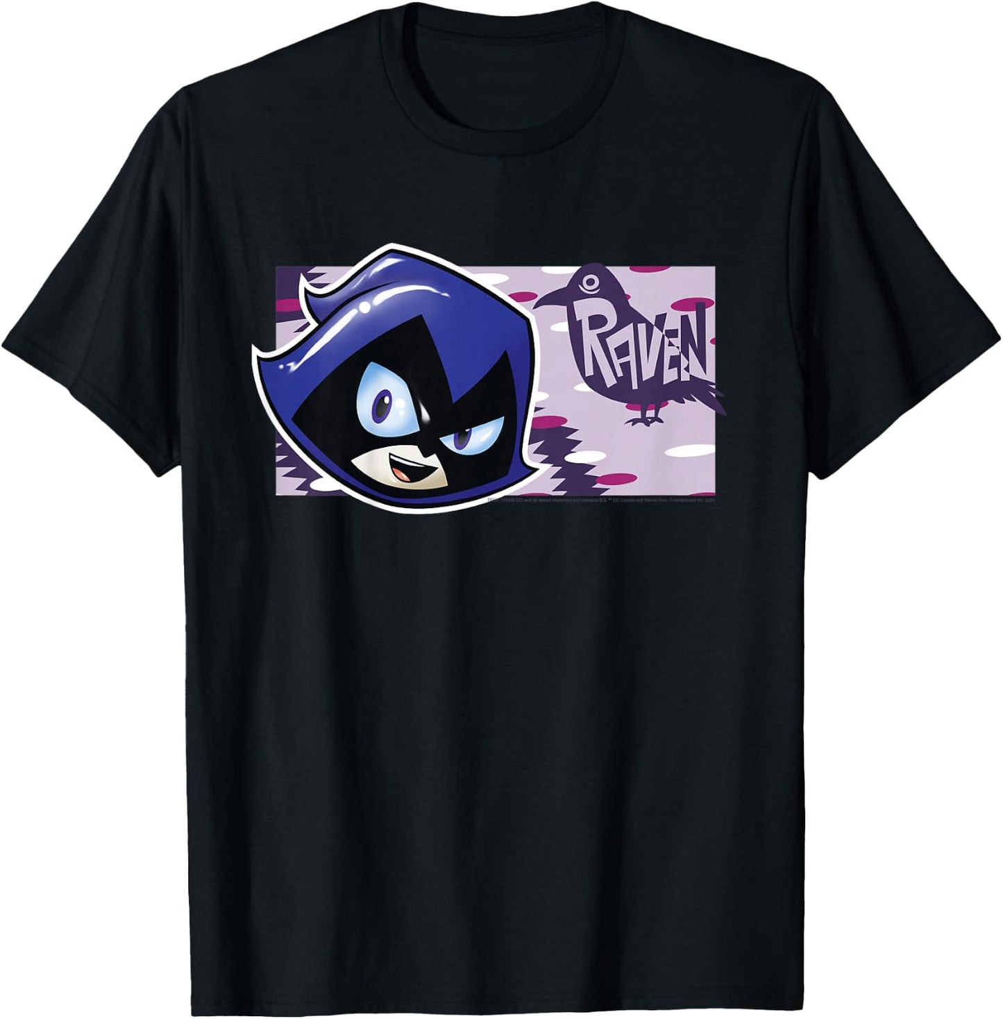 Kids DC Comics Teen Titans Go! Raven Character Panel T-Shirt - T-Shirt | Black