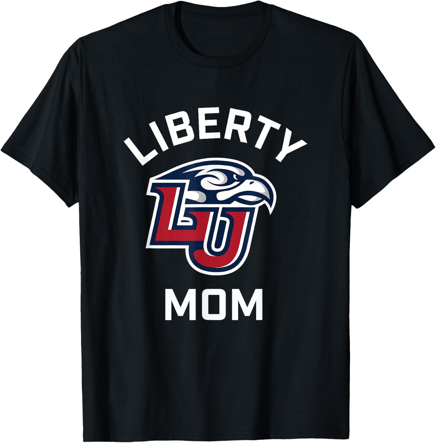 Liberty University Flames Arched Mom T-Shirt - T-Shirt | Black