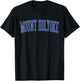 Vintage Mount Holyoke Distressed Blue Varsity Style T-Shirt - T-Shirt | Black